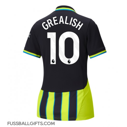 Manchester City Jack Grealish #10 Fußballbekleidung Auswärtstrikot Damen 2024-25 Kurzarm